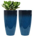2 Pack 21" Tall Planters Sturdy Plant Flower Tree Pots for Indoor Outdoor Decor