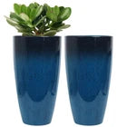 2 Pack 21" Tall Planters Sturdy Plant Flower Tree Pots for Indoor Outdoor Decor
