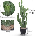 Artificial Cactus Plant 32 Inch Faux Desert Cacti Fake Cactus Potted Plant