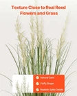 VEVOR Artificial Grass Plant 47 Inch Reed Flower Grass In Pot 2 Pack Green